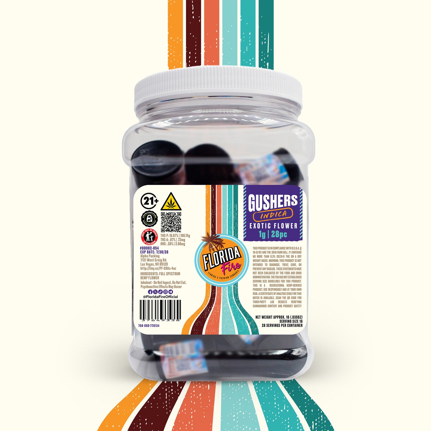 Florida Fire Flower Premium 1g (28 in Jar)