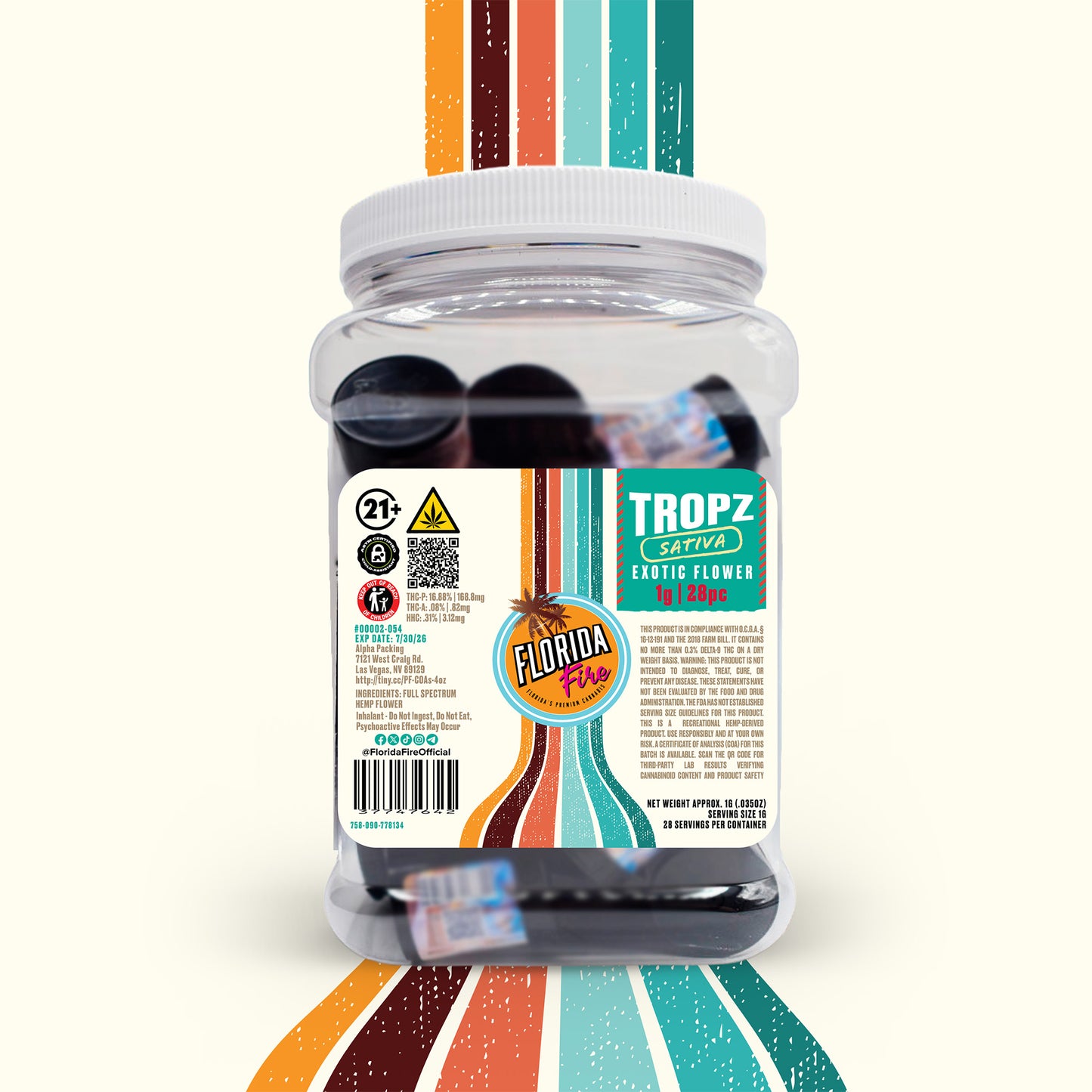 Florida Fire Flower Premium 1g (28 in Jar)