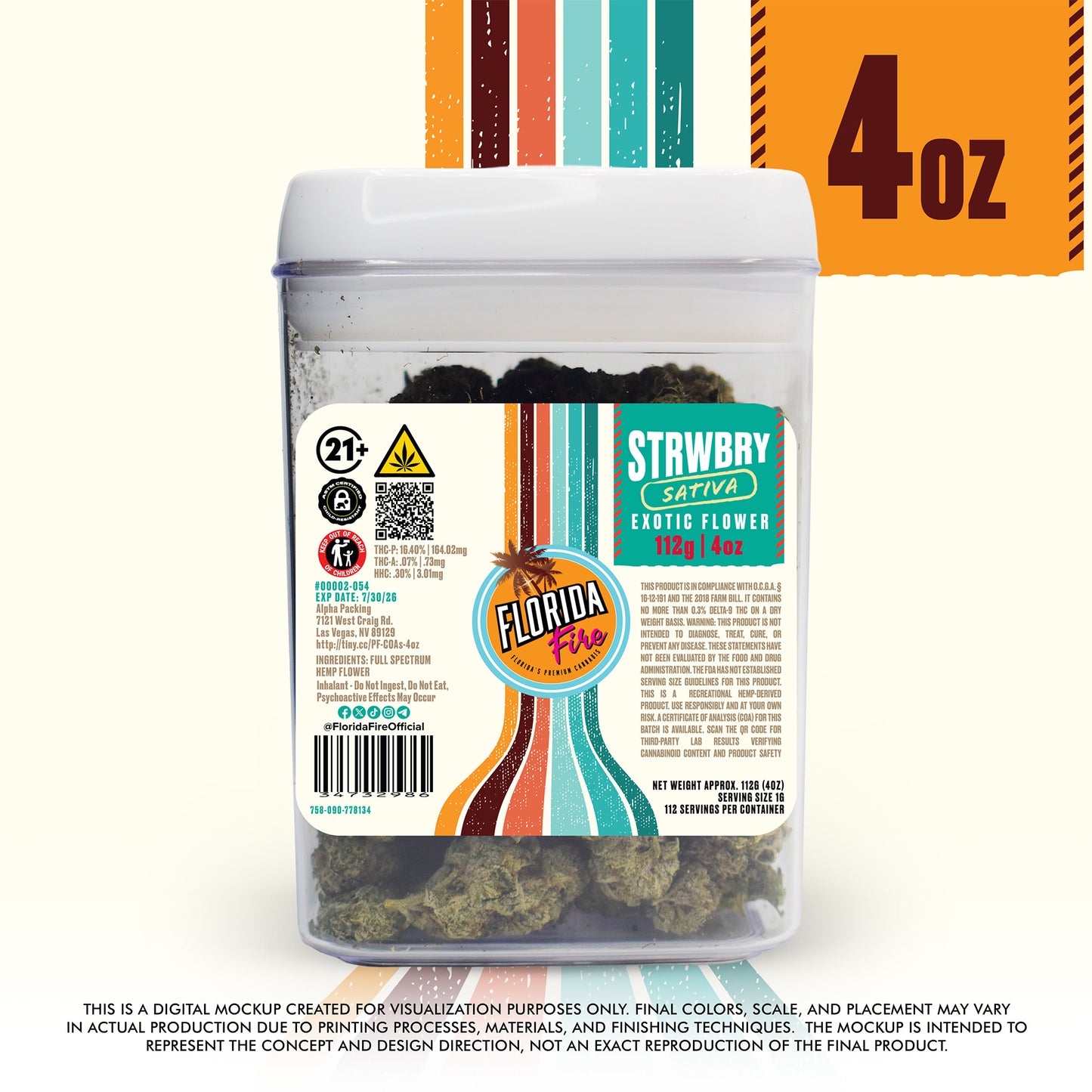 Florida Fire Flower Premium 4oz (Single)