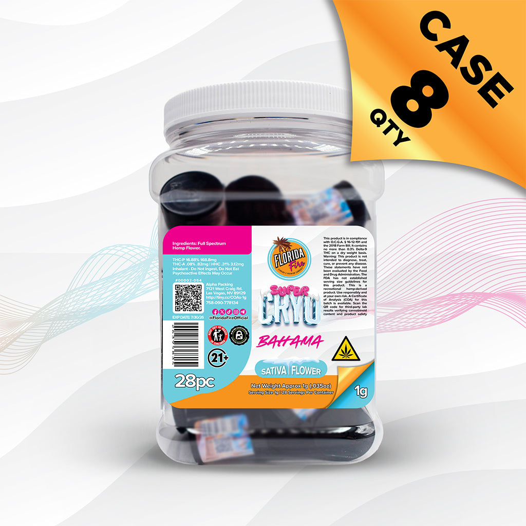 Florida Fire Flower Super CRYO 1g (28 in Jar) [Case of 8]