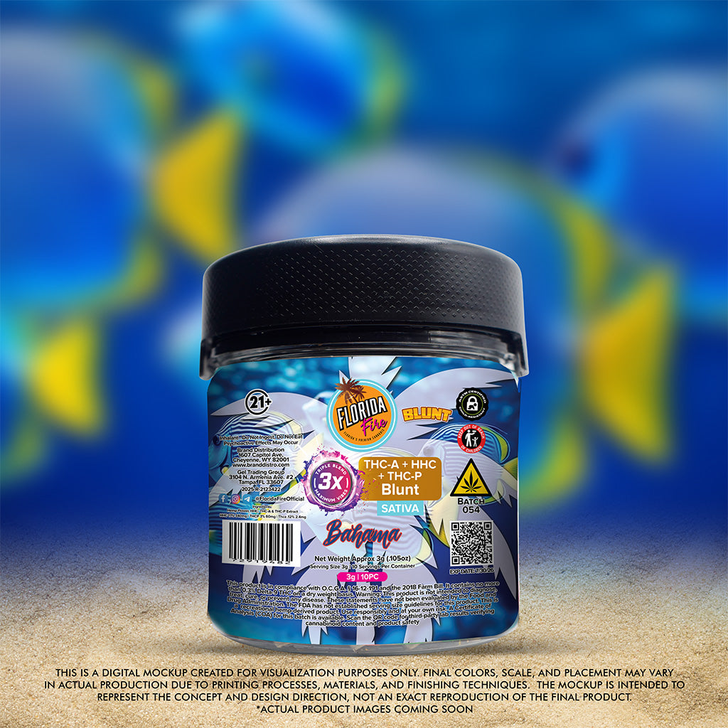 Florida Fire Blunt 3X 3g (10 in Jar) [Case of 10]
