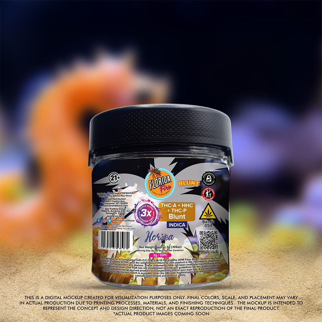 Florida Fire Blunt 3X 3g (10 in Jar) [Case of 10]