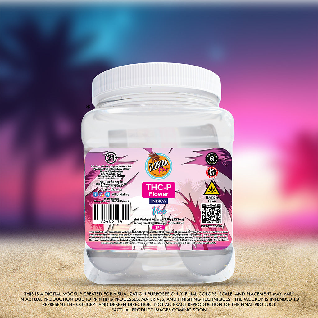 Florida Fire Flower THCP 3.5g (8 in Jar) [Case of 8]